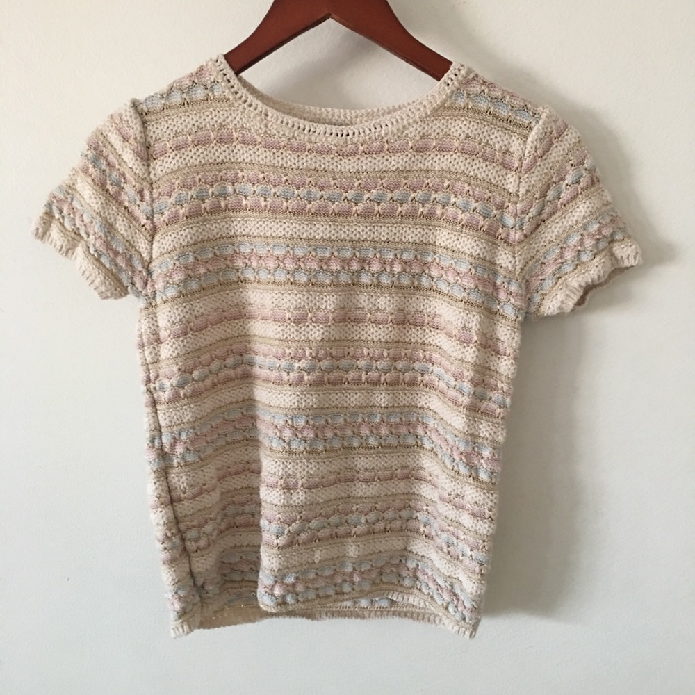 Vintage Pastel Sweater Top